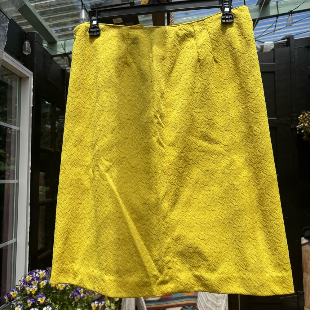 Yellow Textured Women's Skirt